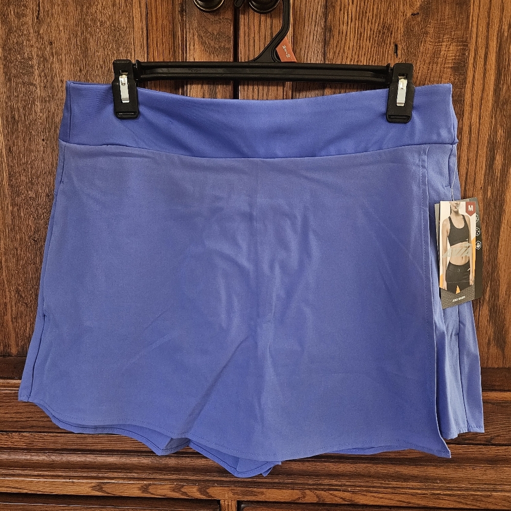 Avia Skort Santorini Blue, Moisture wicking,spandex stretch,side & back pockets